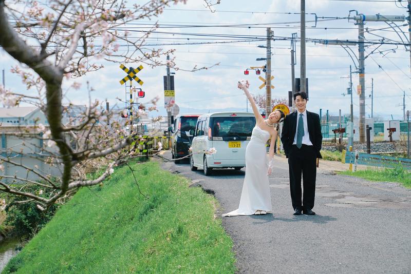 奈良樱花铁道日本婚纱照作品